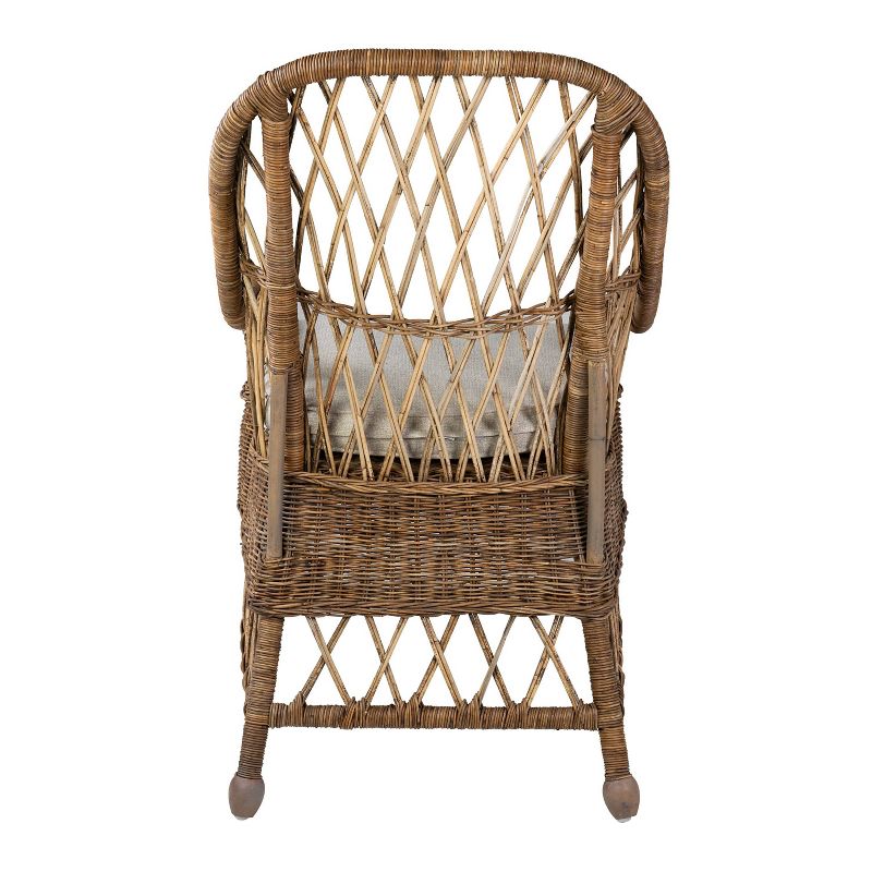 Monika Rattan Dining Chair Gray - East at Main