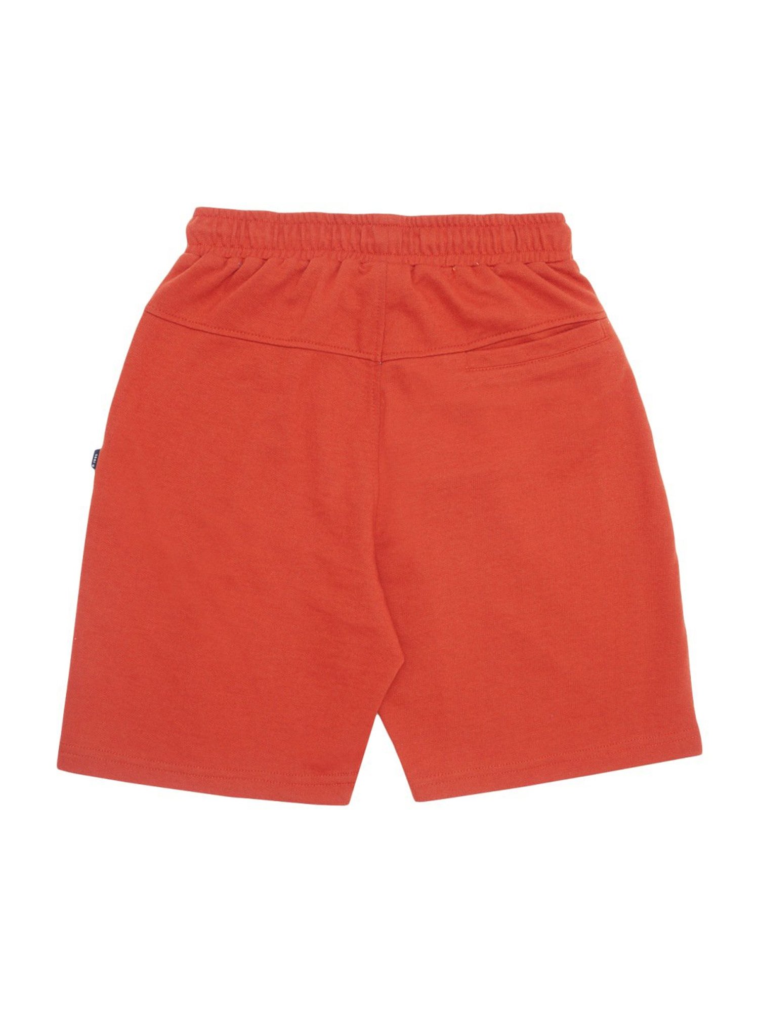 Li'l Tomatoes Kids Rust Orange Cotton Printed Shorts