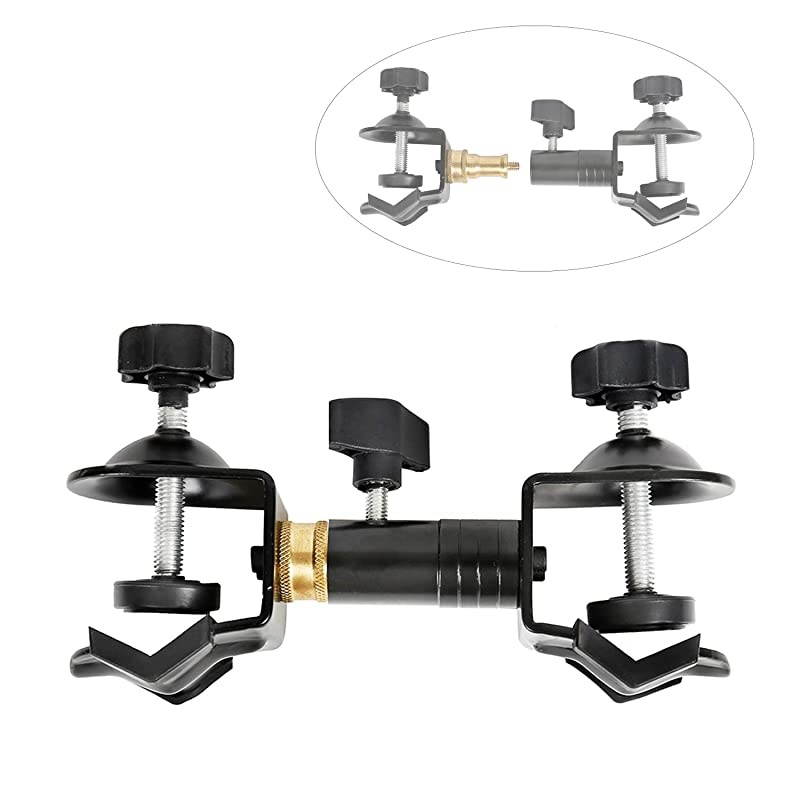 Flash Hot Shoe Heavy Duty Clip Clamp Flash Reflector Holder Mount with 360&deg; Swivel Ball Head Standard 1/4" Screw for Light Stand Bracket DSLR Camera Flash Speedlite Tripod-2Pack