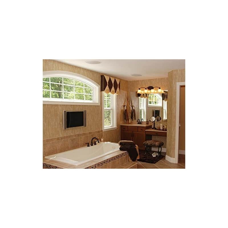 Audio RC80i 2-way Premium In-Ceiling 8" Round Speakers, Set of 2 Perfect for Damp and Humid Indoor/Outdoor Placement - Bath, Kitchen, Covered Porches (White, Paintable Grille) (Renewed)