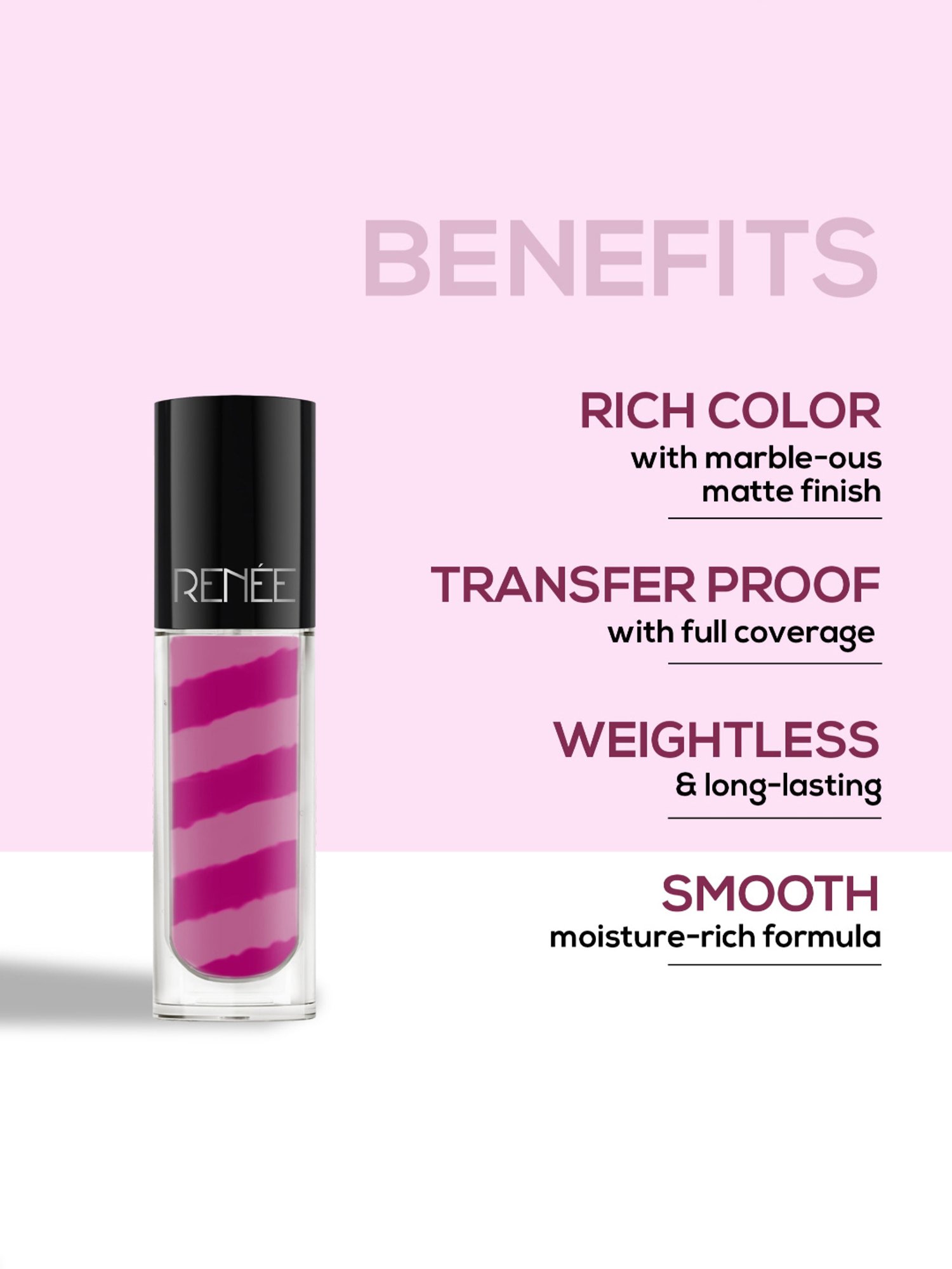 RENEE Stay With Me Matte Lip Color Thirst For Wine - 5 ml