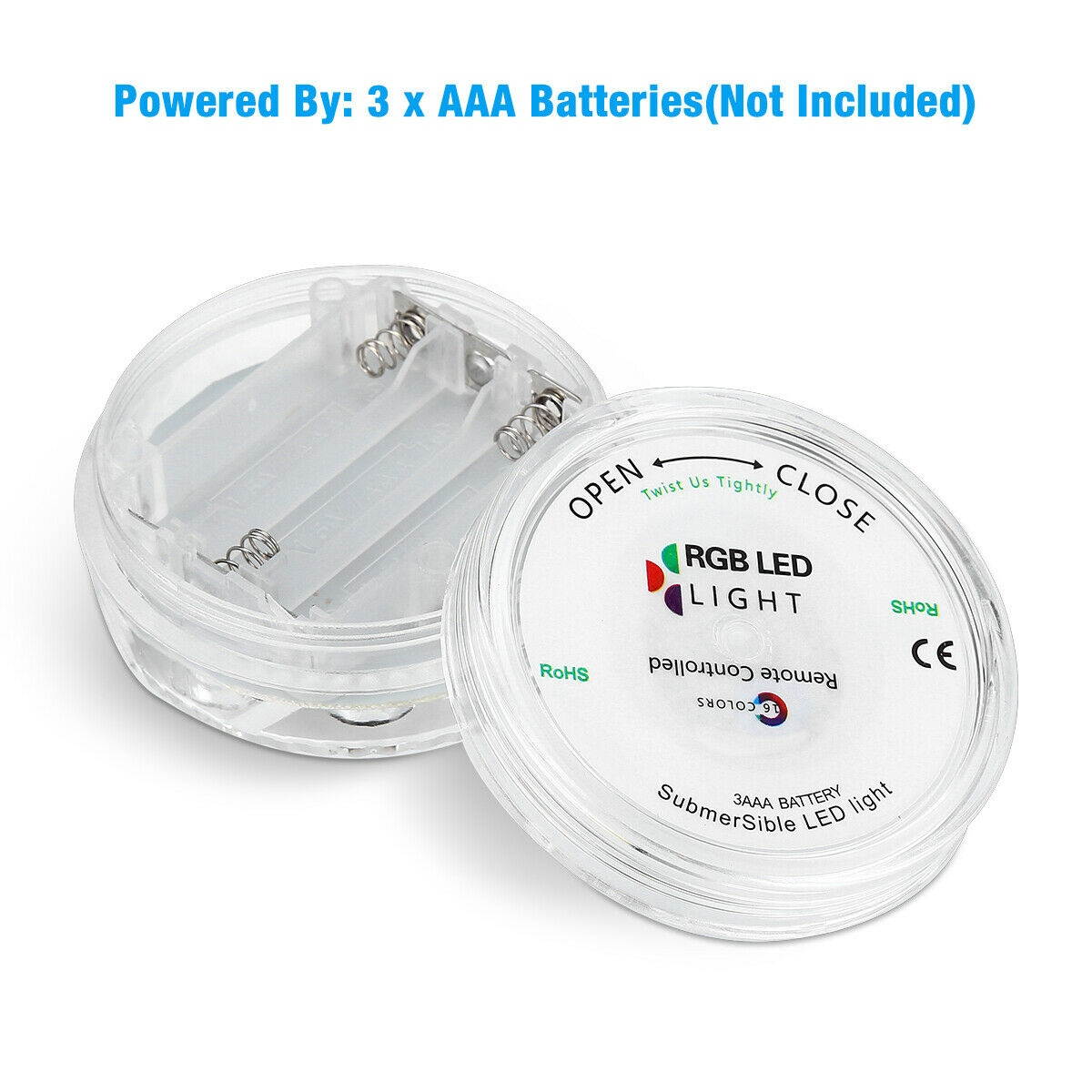 4PCS Swimming Pool Light RGB LED Bulb Underwater Color Vase Decor Light  Remote