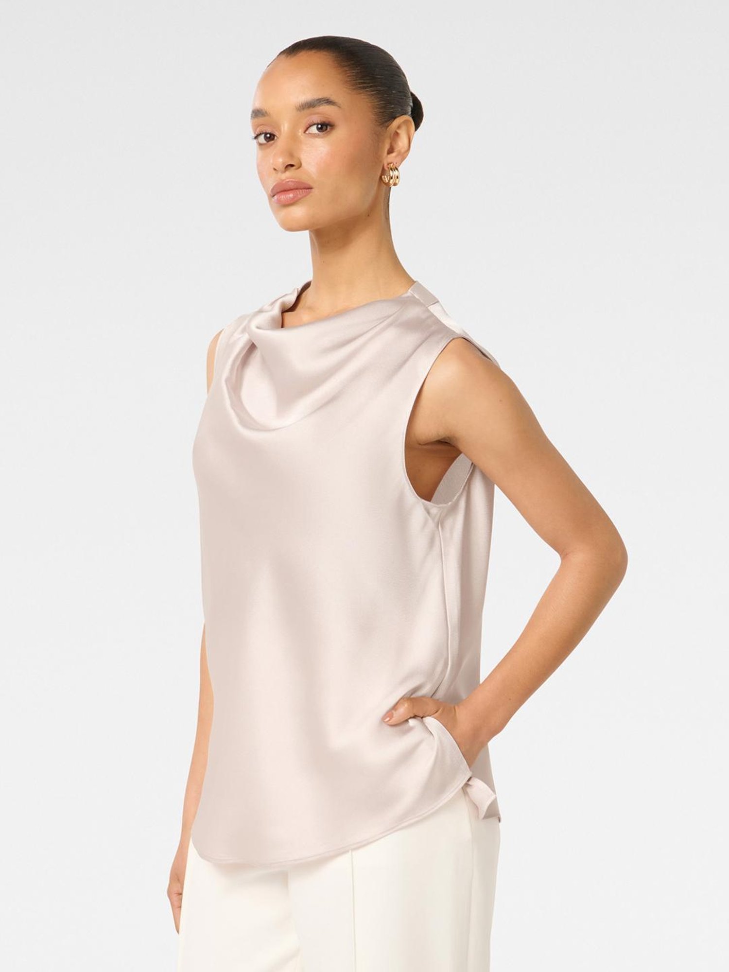 Forever New Sallie Petite Satin Cowl tank Top