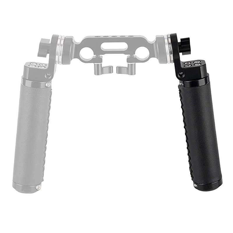 Leather Rosette Handle M6 Thread Mount, Applicable for 15mm Camera Shoulder Rig Rod Support System