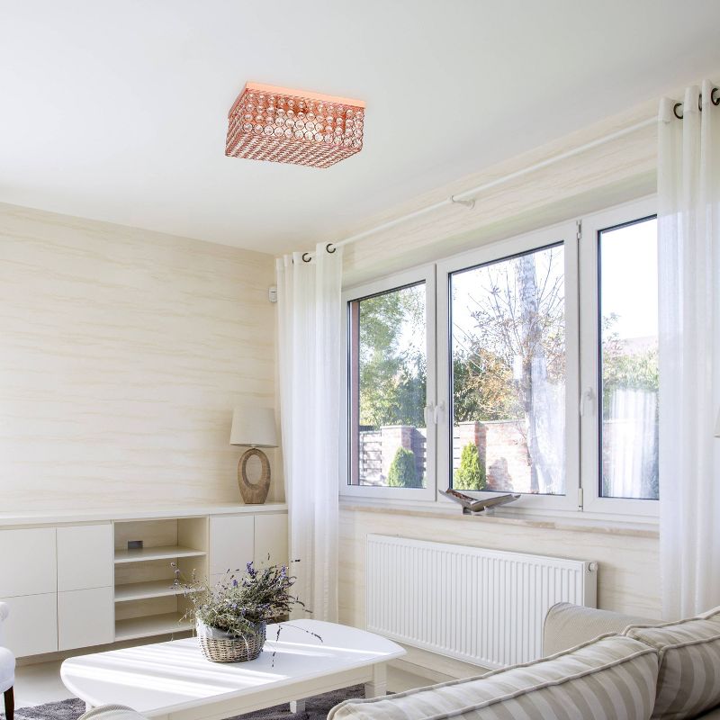 12" Elipse Square Flushmount Rose Gold - Elegant Designs