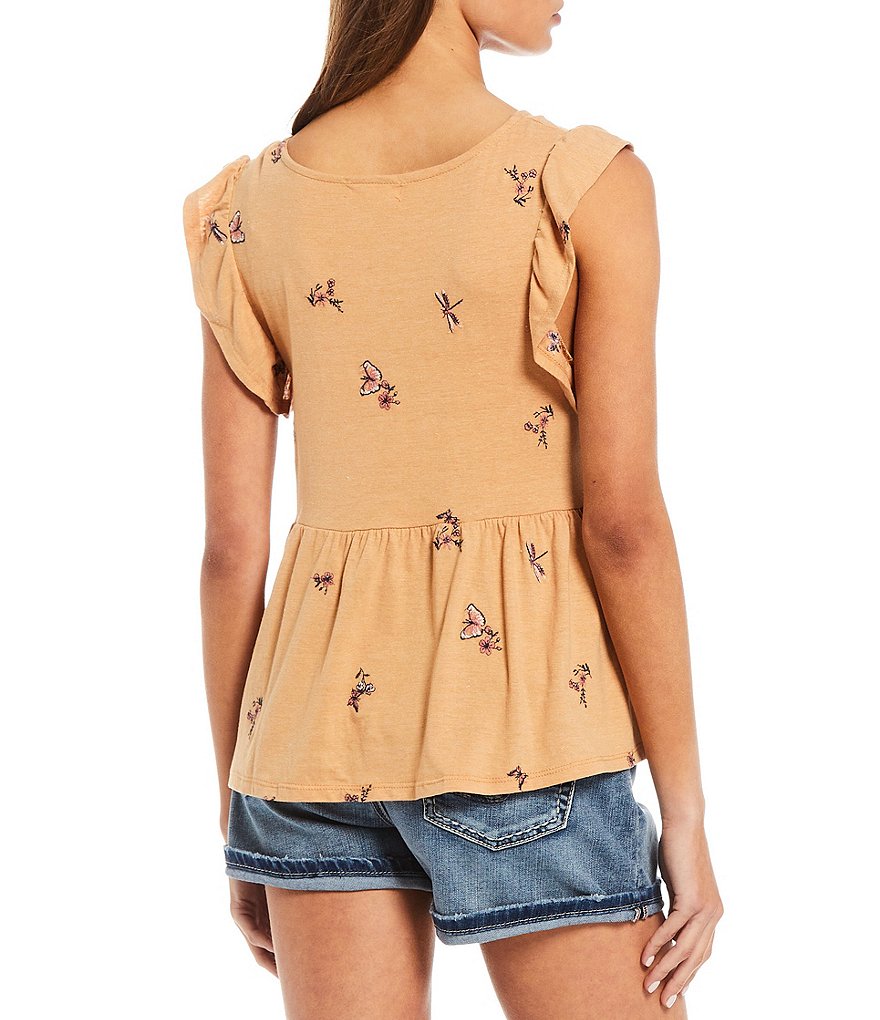 Coco + Jaimeson Embroidered Babydoll Top