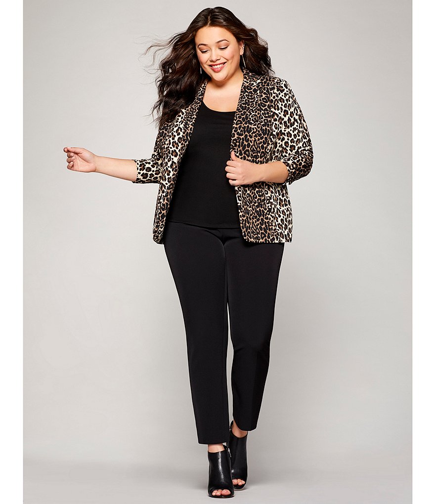 Vince Camuto Plus Front Zip Ankle Pant