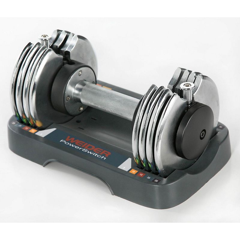Weider Speed Weight Adjustable Multipurpose Weightlifting Dumbbell 5-25 Pounds