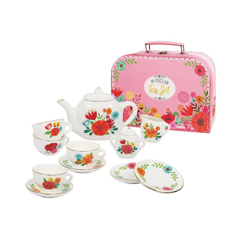 Bright Stripes My Porcelain Tea Set with Carry Case