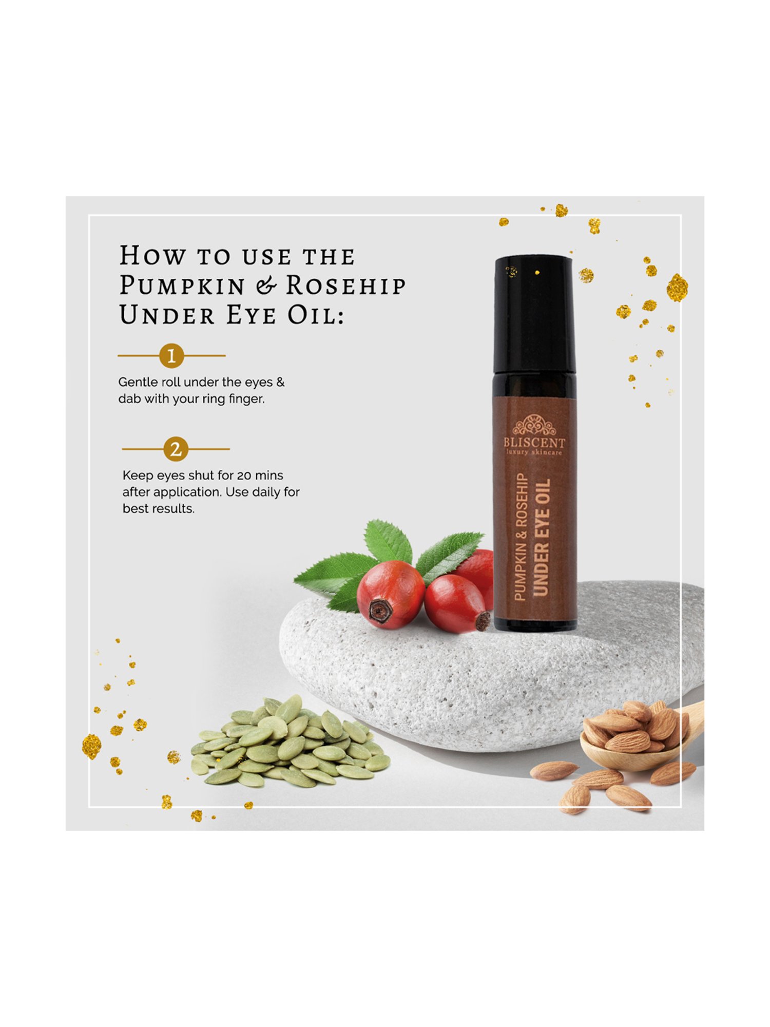 Bliscent Brown Pumpkin & Rosehip Under Eye Oil - 10 ml