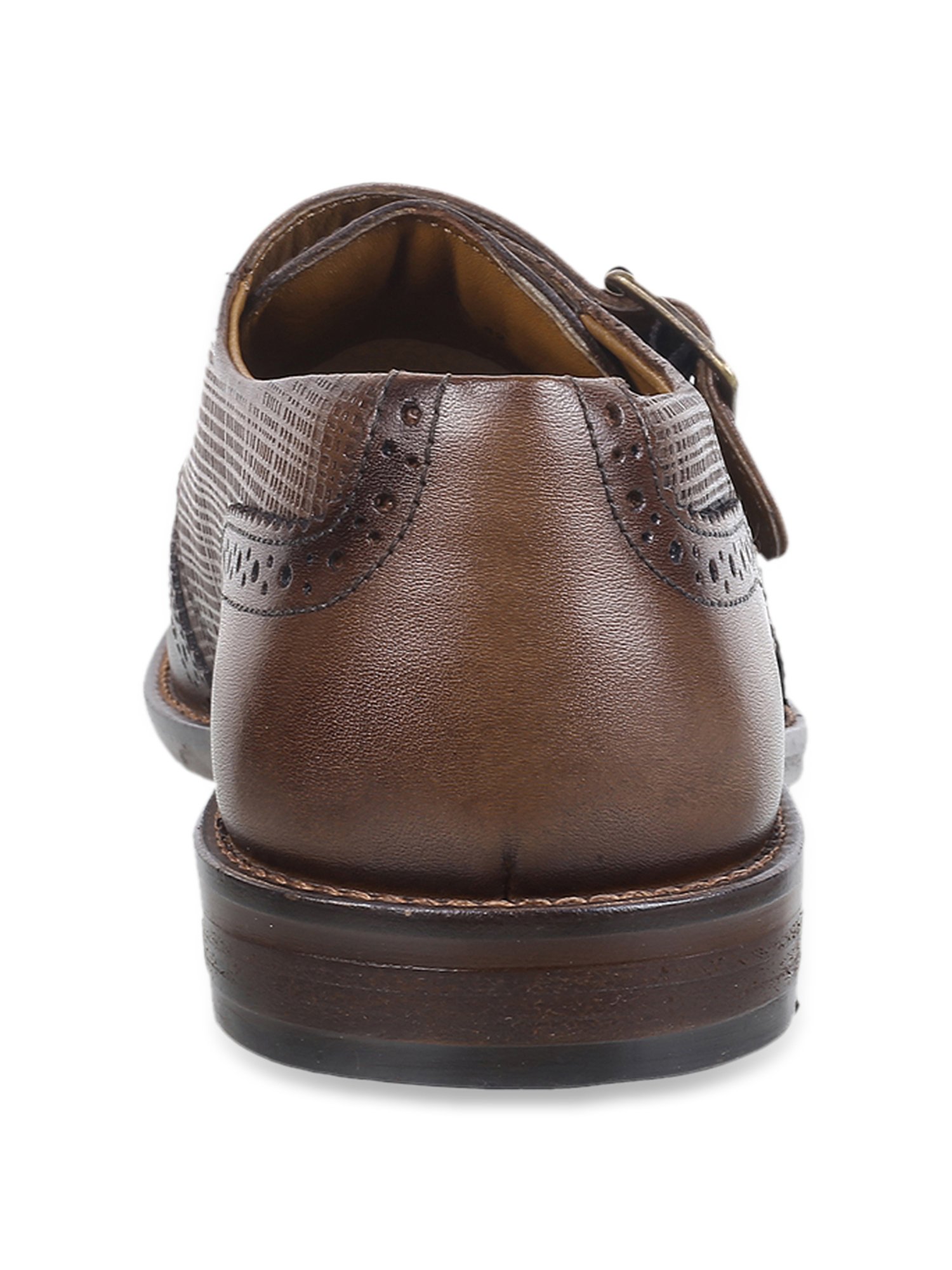 J. Fontini by Mochi Men's Brown Monk Shoes