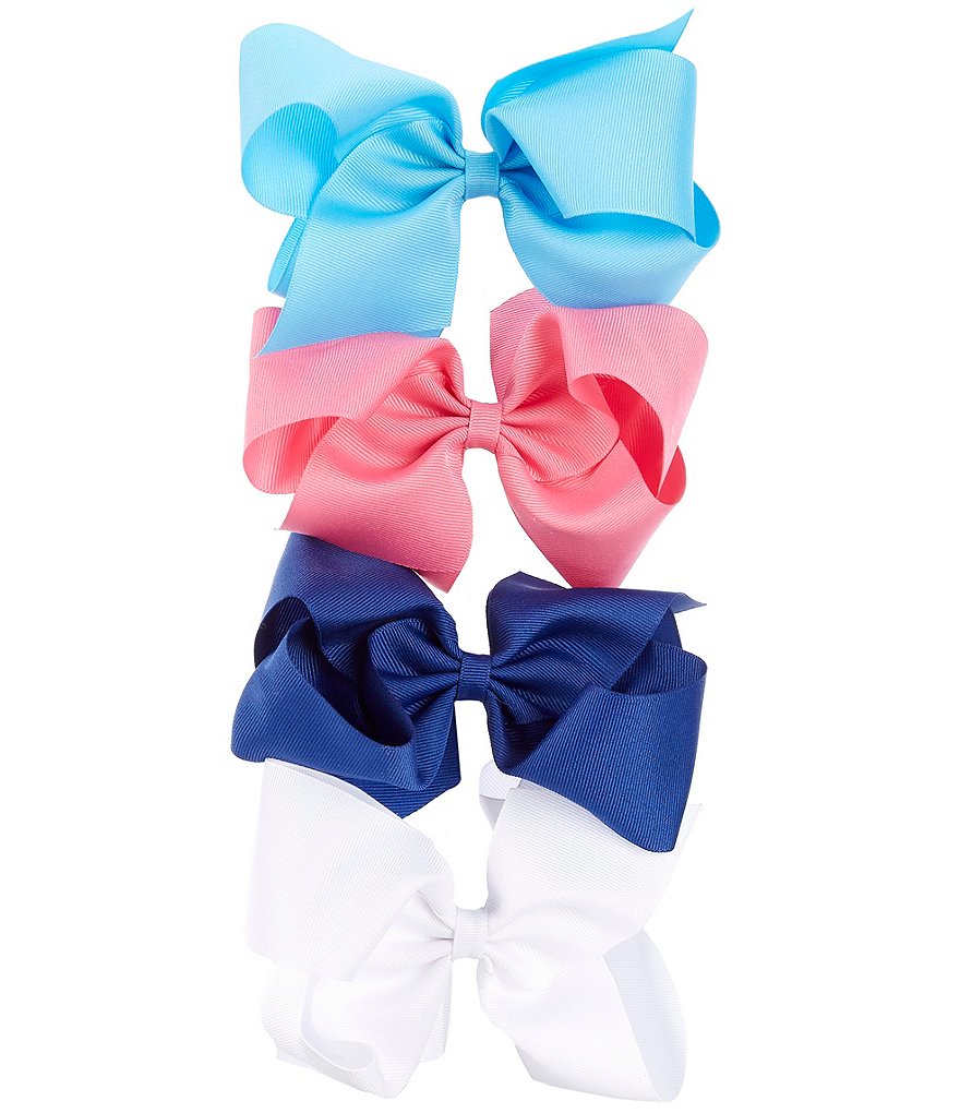Edgehill Collection Little Girls Sparkle Satin Bow Wrap Headband