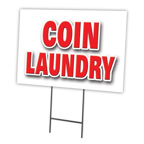 COIN LAUNDRY Yard Sign & Stake outdoor plastic coroplast window
