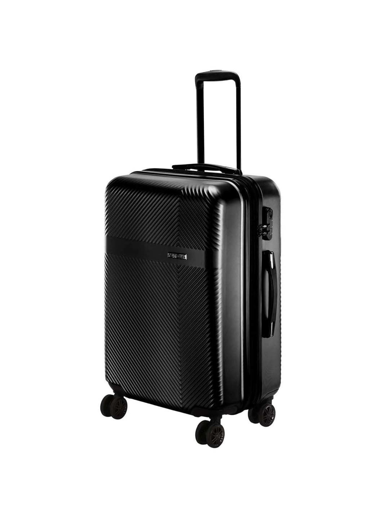 Nasher Miles Fifth Avenue Expander HardSide Polycarbonate Checkin BottleBlack 28 Inch|75CMTrolleyBag