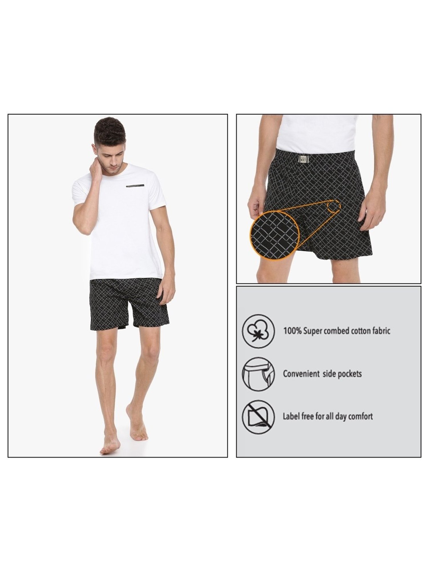 Force NXT Multicolored Cotton Regular Fit Printed Boxers - Pack Of 3