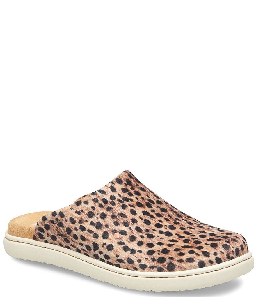 Born Zen Cheetah Print Fabric Mule Slides