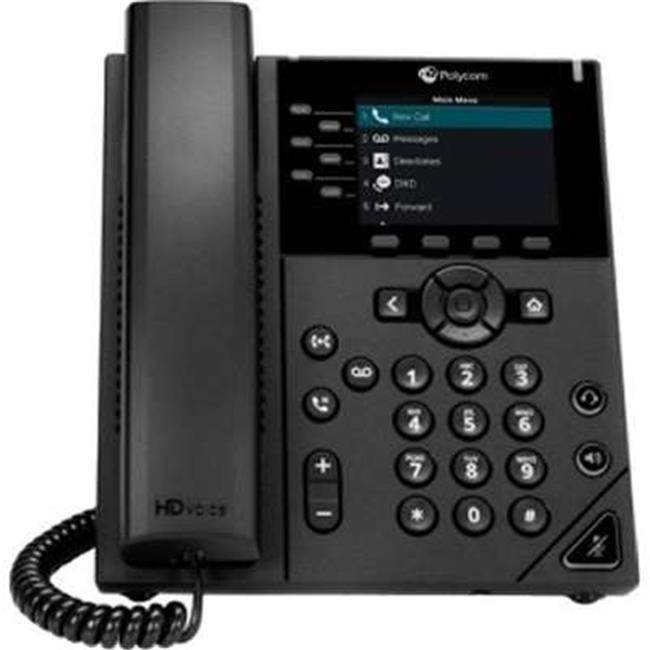 Poly 2200-48830-025 VVX 350 PoE Enabled Ethernet Desk Top Phone