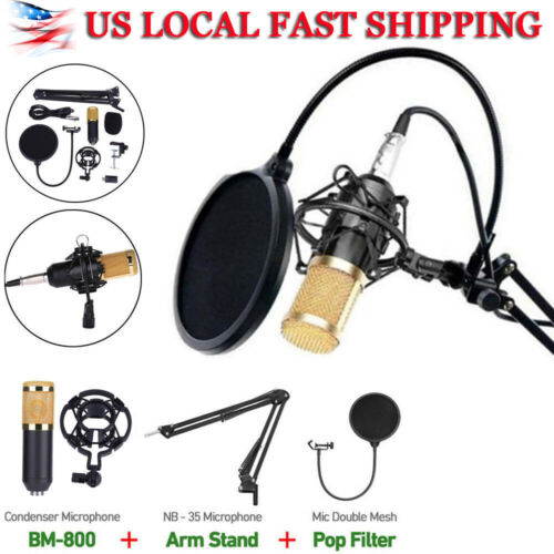BM-800 Professional Broadcasting Studio Recording Condenser Microphone Mic Kit