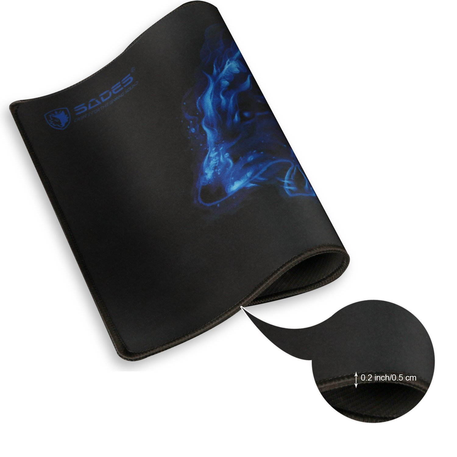ANIVIA G30 PC Professional Gaming Mouse Pad/Mat with Stitched Edges 3mm Thick Non-Slip Waterproof Rubber Base for Mouse (Black) Size:11.81"x9.84"x0.12"