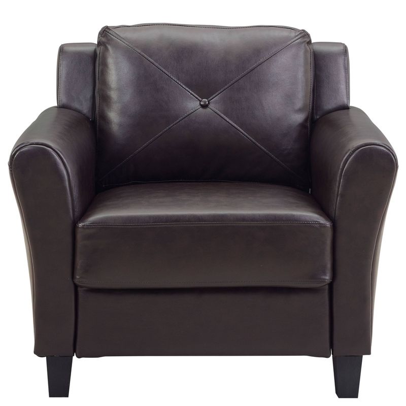 Helena Faux Leather Chair Java Brown - Lifestyle Solutions