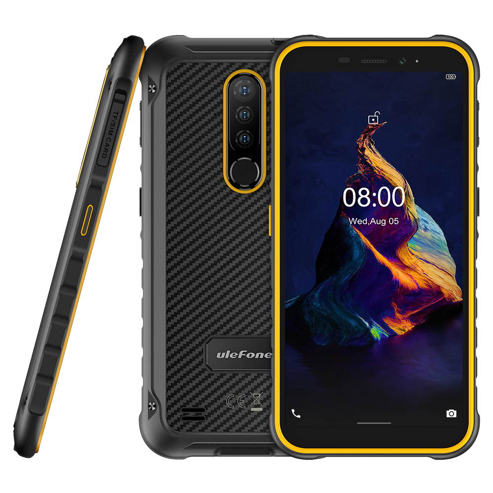 Ulefone Armor X8 4GB + 64GB Unlocked Rugged Phones, Android 10 Octa-core 13MP Triple Rear Camera + 8MP Front Camera, 5.7" HD+ 5080mAh Battery, Global Dual SIM 4G Rugged Smartphones