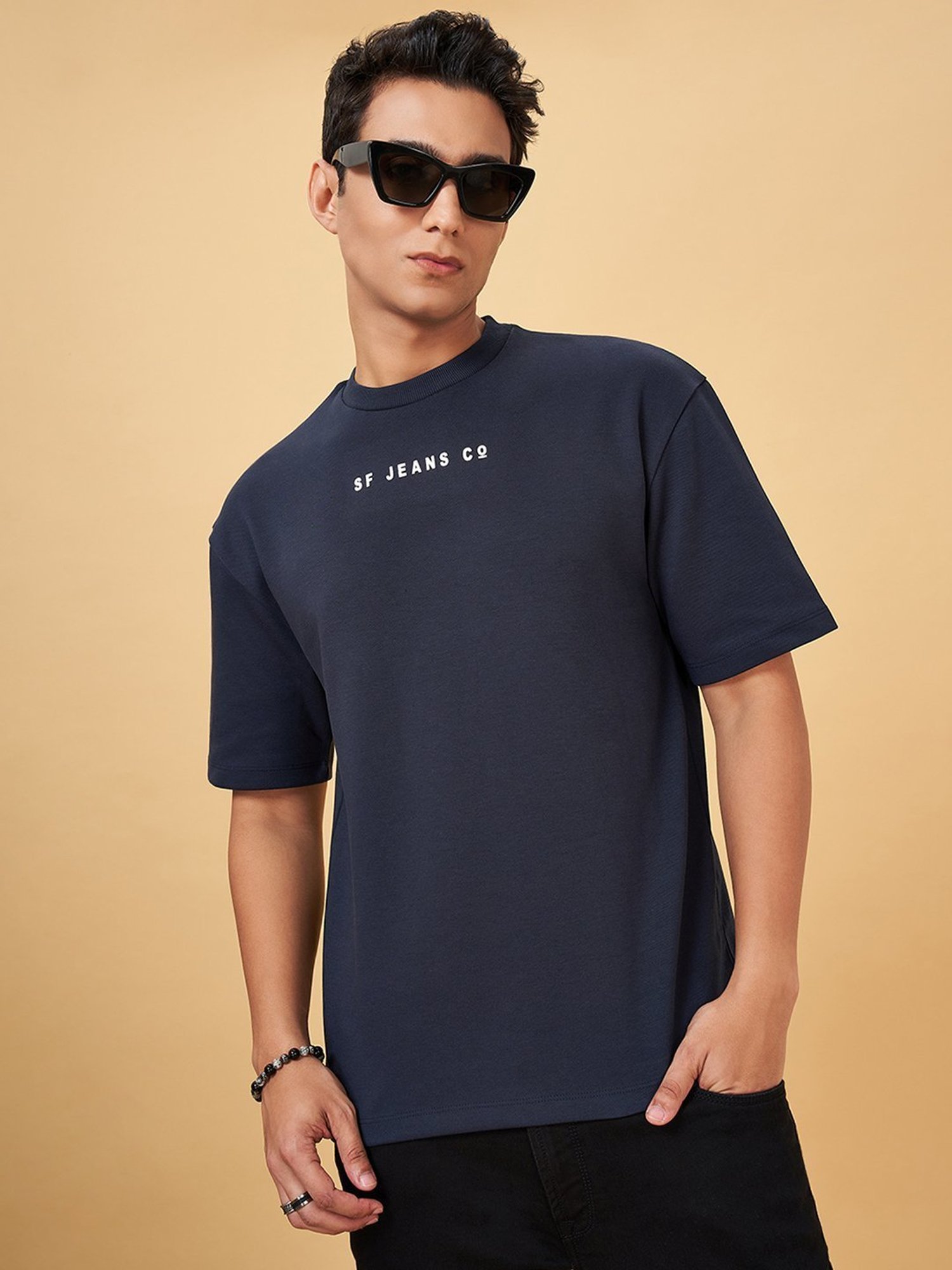 Sf Jeans By Pantaloons Dark Denim Regular Fit T-Shirt