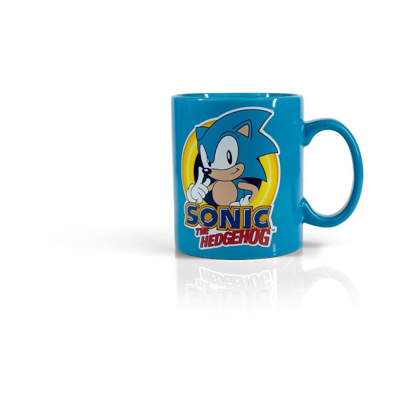 Just Funky Sonic The Hedgehog Blue 16oz Ceramic Coffee Mug