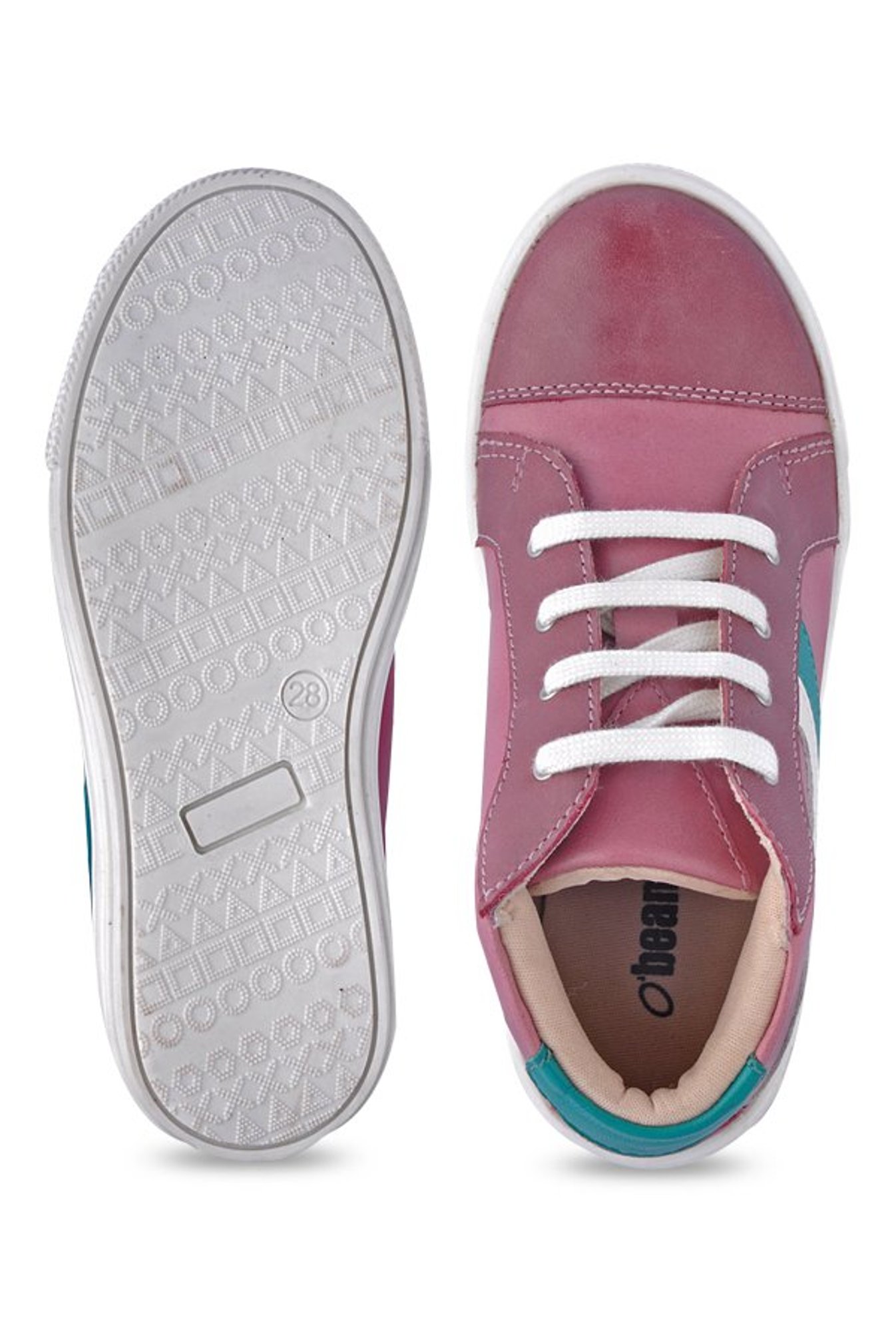 Beanz Kids Fury Mid Cut Pink & Green Sneakers