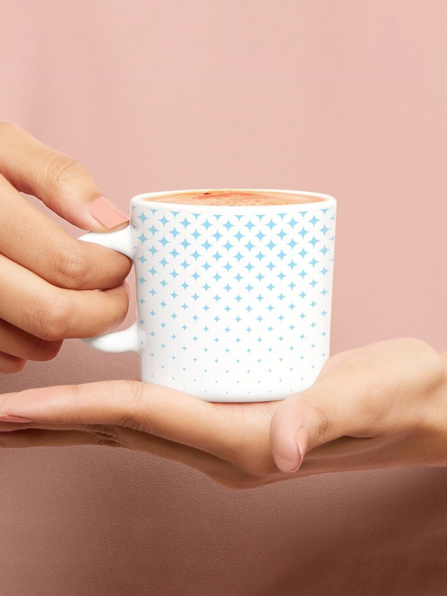 Larah by Borosil White Ceramic Tea & Coffee Mug - Set fo 6 180ml