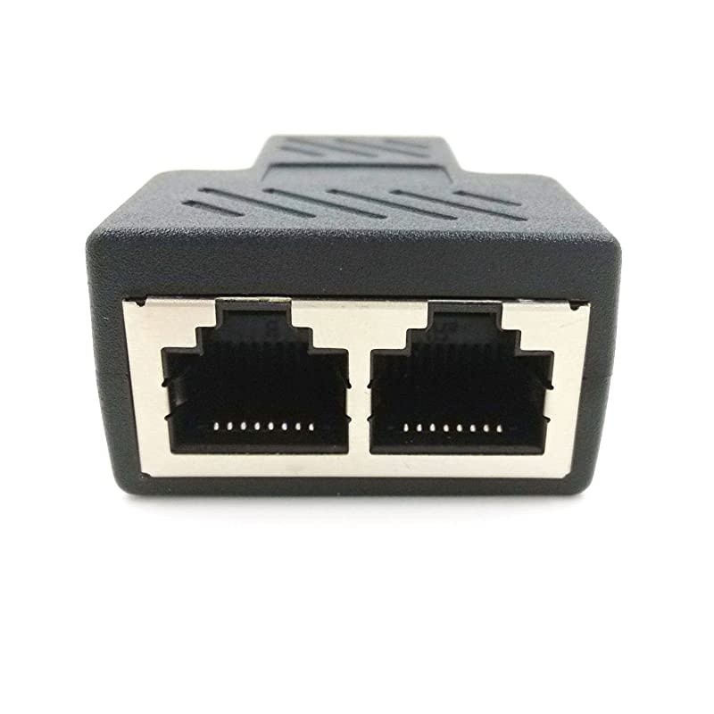 RJ45 Splitter Adapter 1 to 2 Dual Female Port CAT 5/CAT 6 LAN Ethernet Socket Splitter Connector Adapter