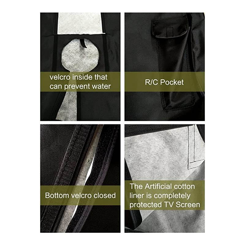 Outdoor 46"-48" TV Set Cover,Scratch Resistant Liner Protect LED Screen Best-Compatible with Standard Mounts and Stands (Tan) &hellip;