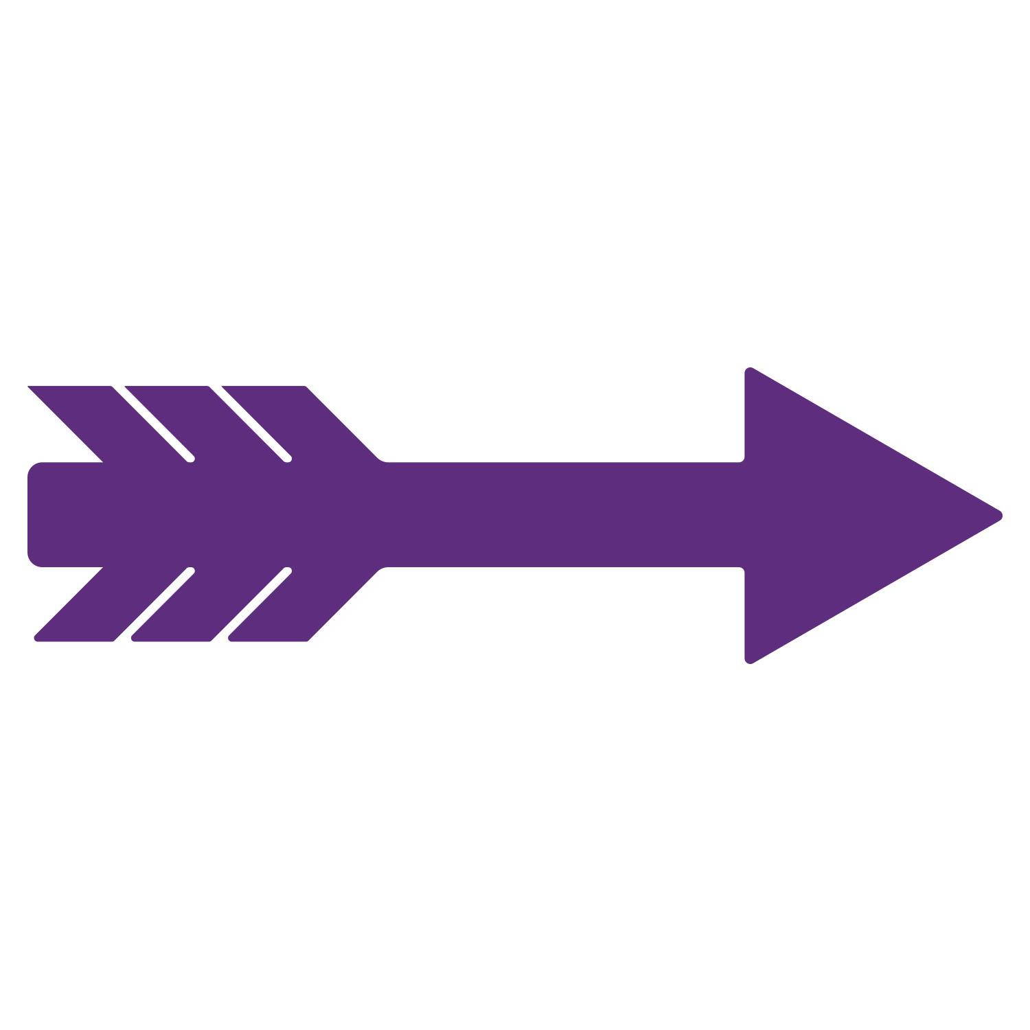 LiteMark 11 Inch Orange Removable Feather Arrow Decals - Pack of 6