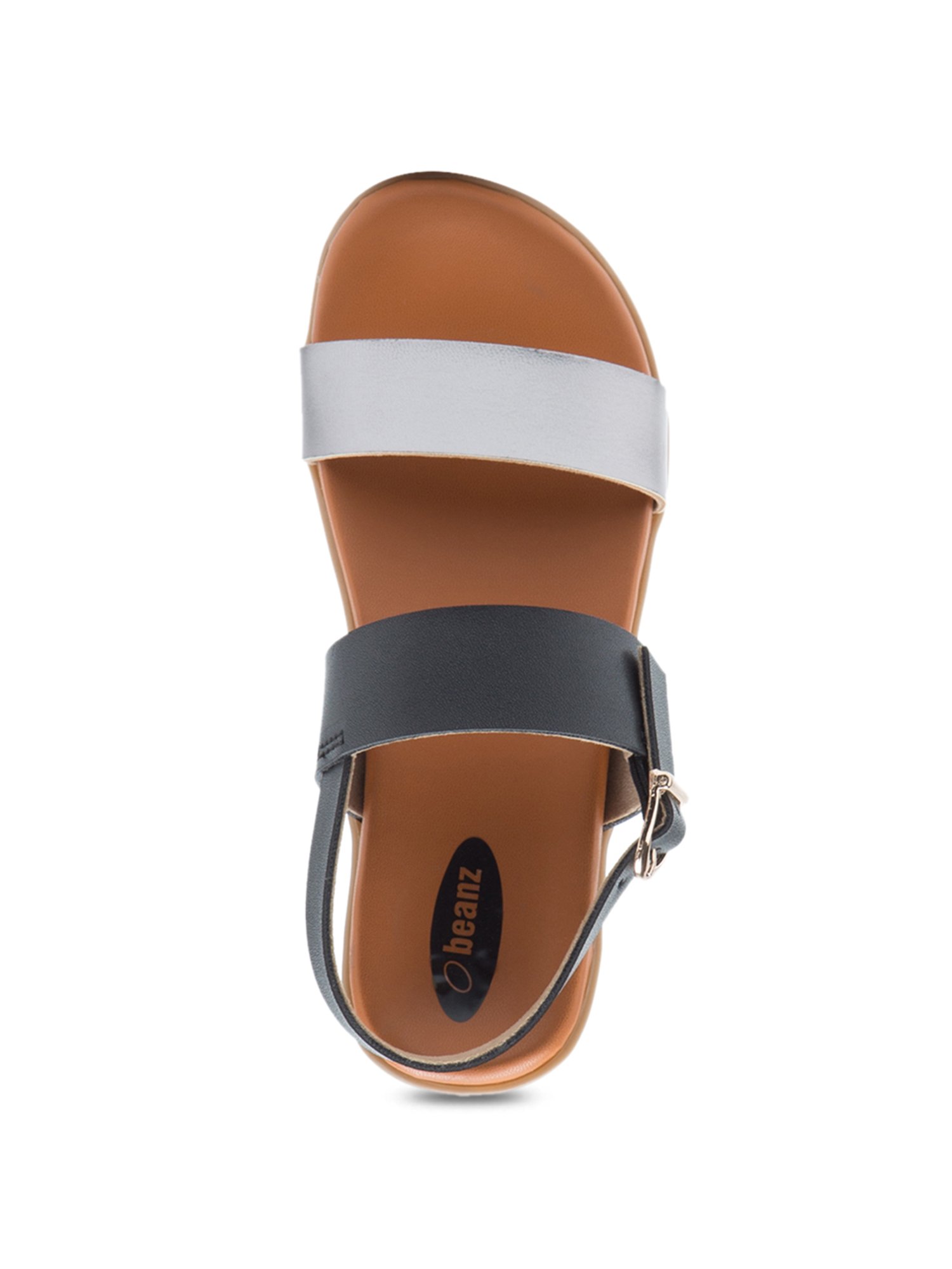 Beanz Kids Ella Black & Tan Back Strap Sandals