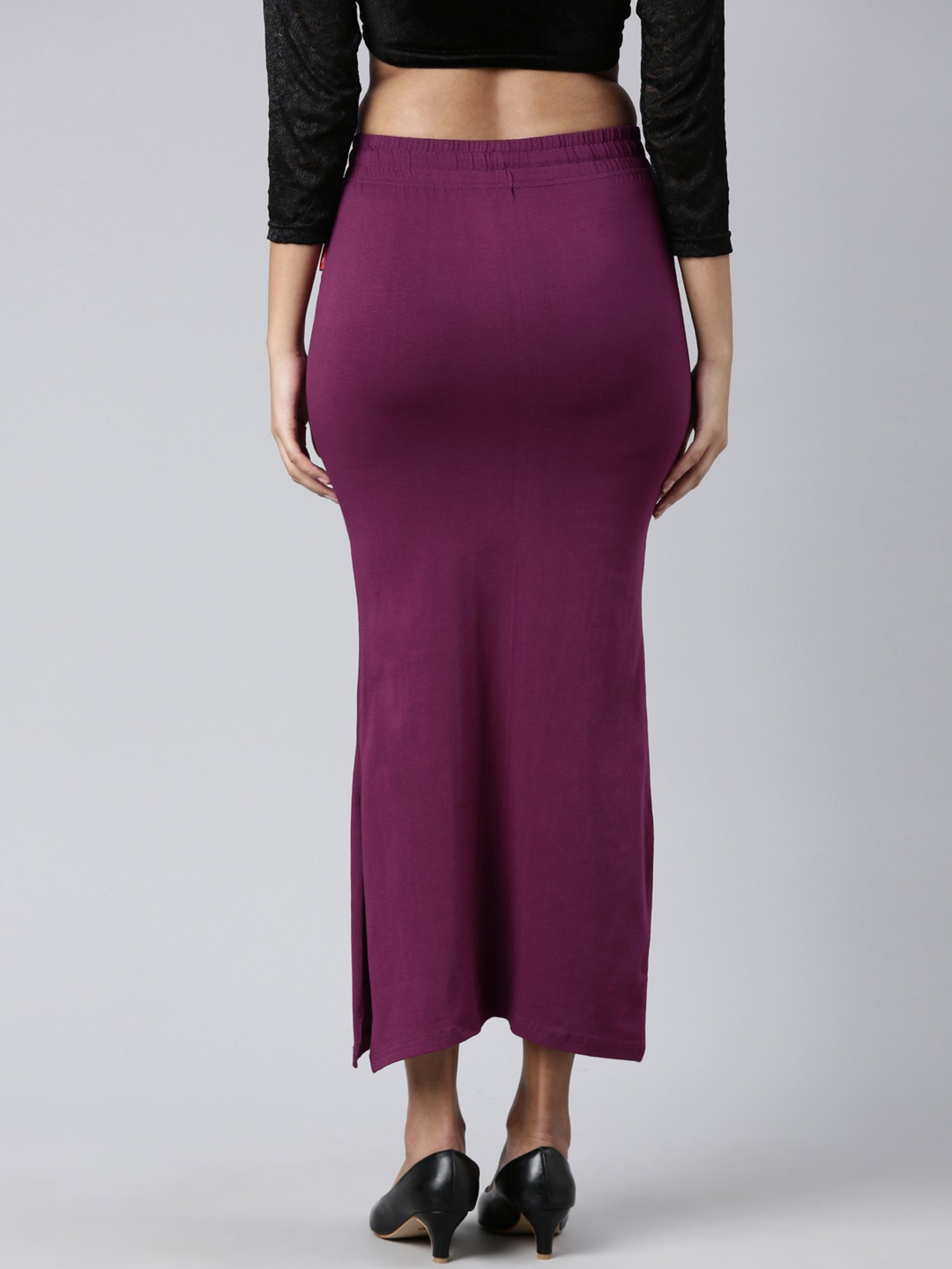 JCSS Purple Cotton Saree Shapewear