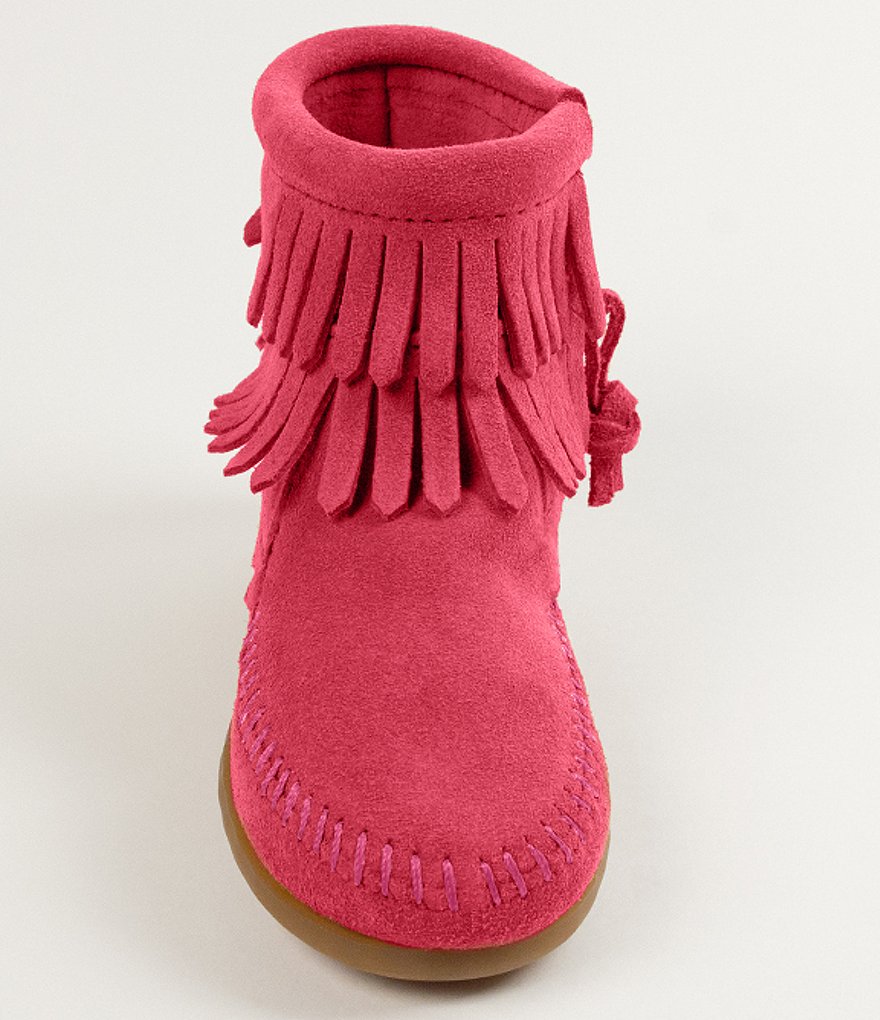 Minnetonka Girls' Double Fringe Suede Boots (Toddler)