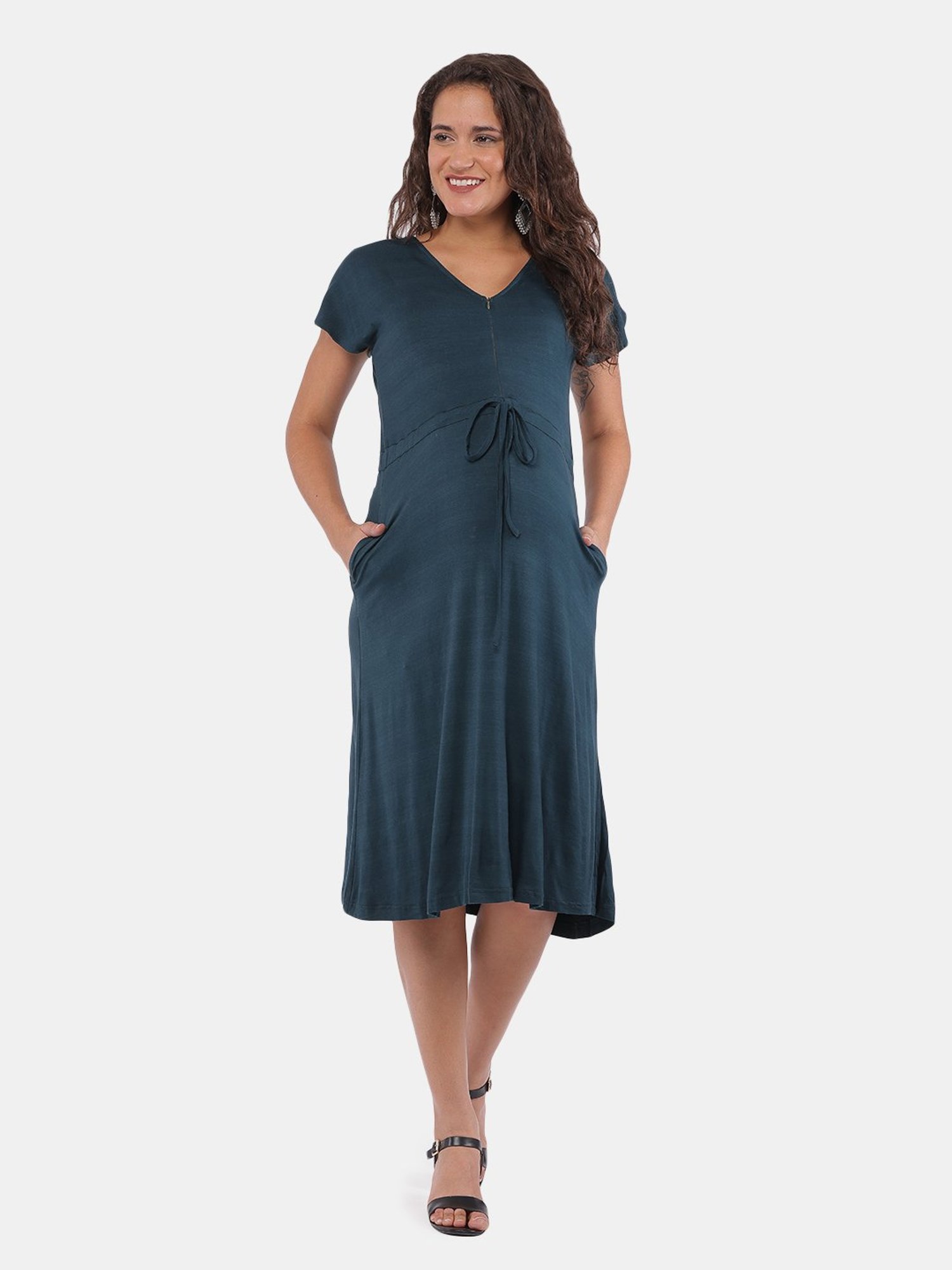 The Mom Store Teal Maternity Dress