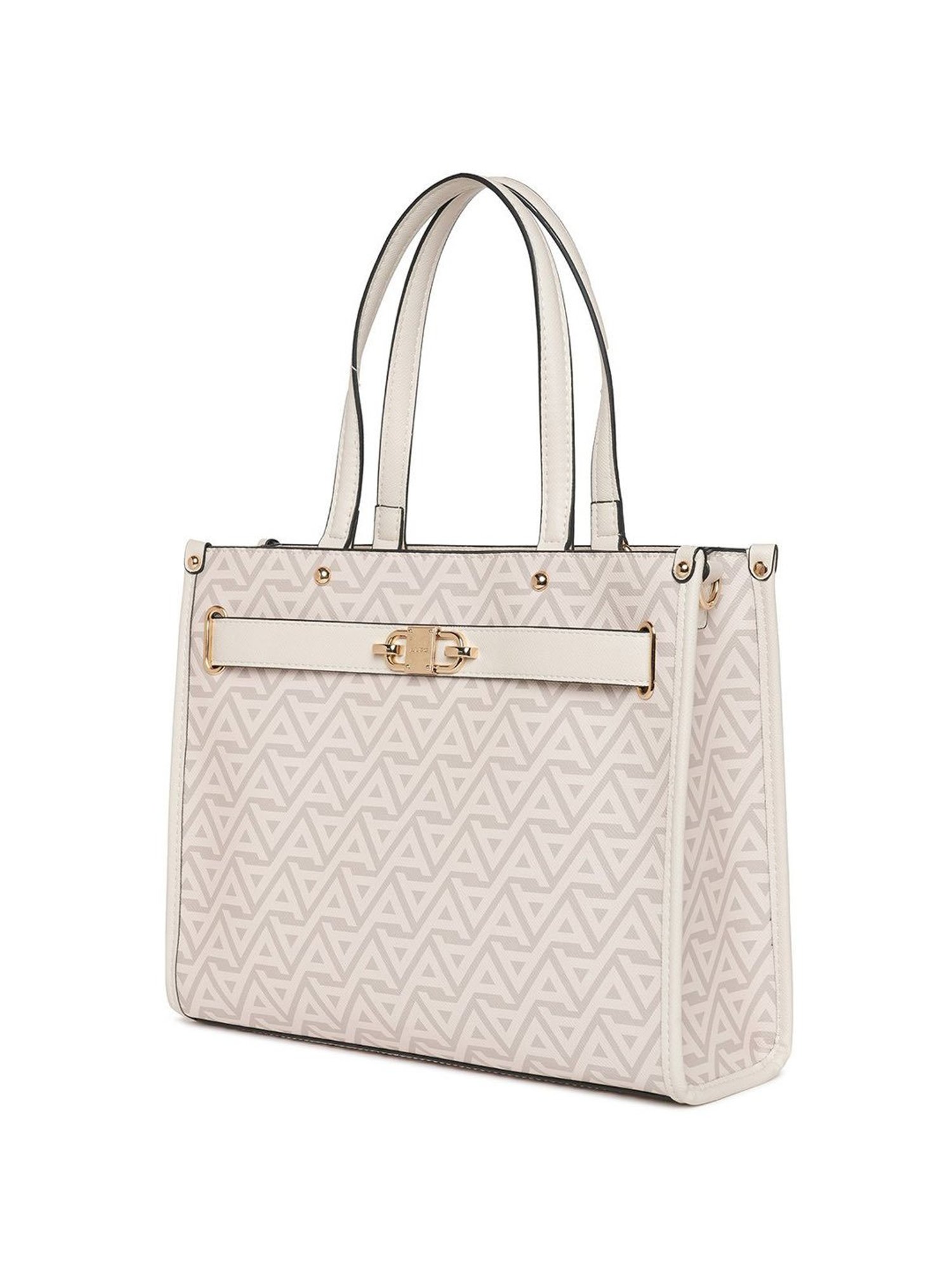 Aldo Grey Printed Medium Satchel Handbag