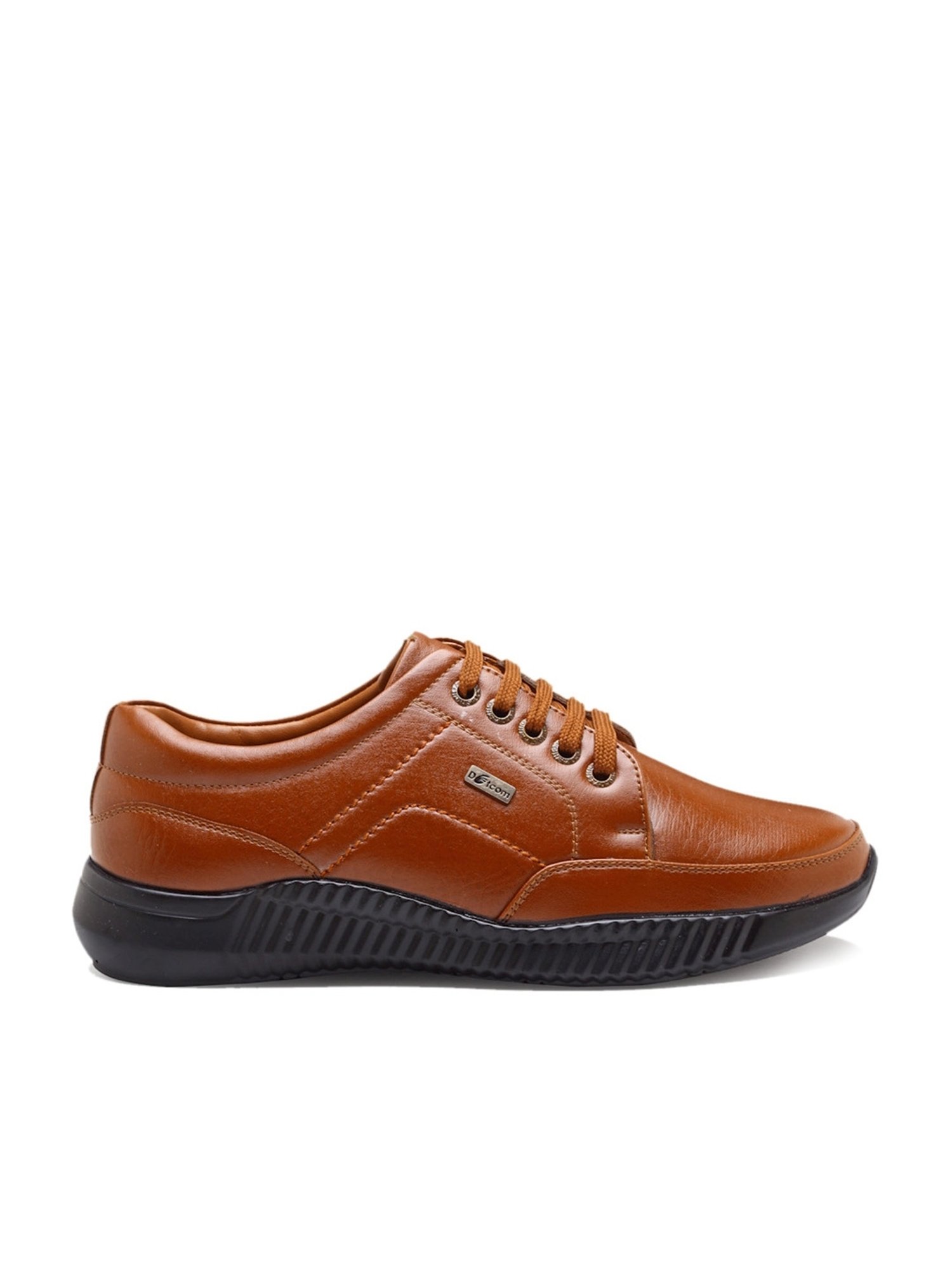 Action Men's Tan Derby Shoes