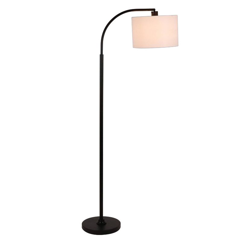 60" Asher Arc Floor Lamp Black - Decor Therapy