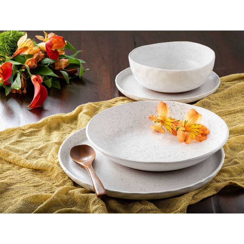 16pc Stoneware Kaya Dinnerware Set White - Sango