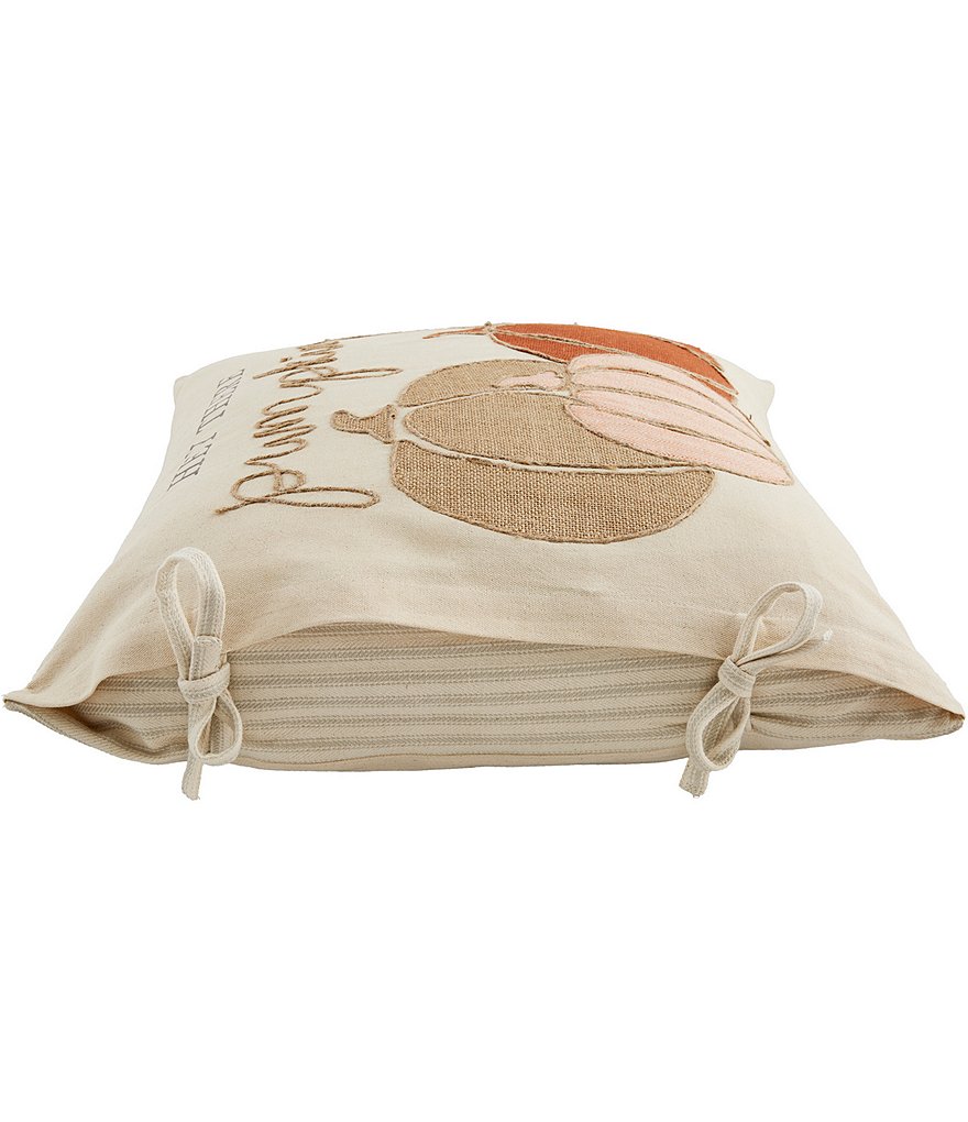 Mud Pie Festive Fall Collection Hey There Pumpkin Canvas Pillow