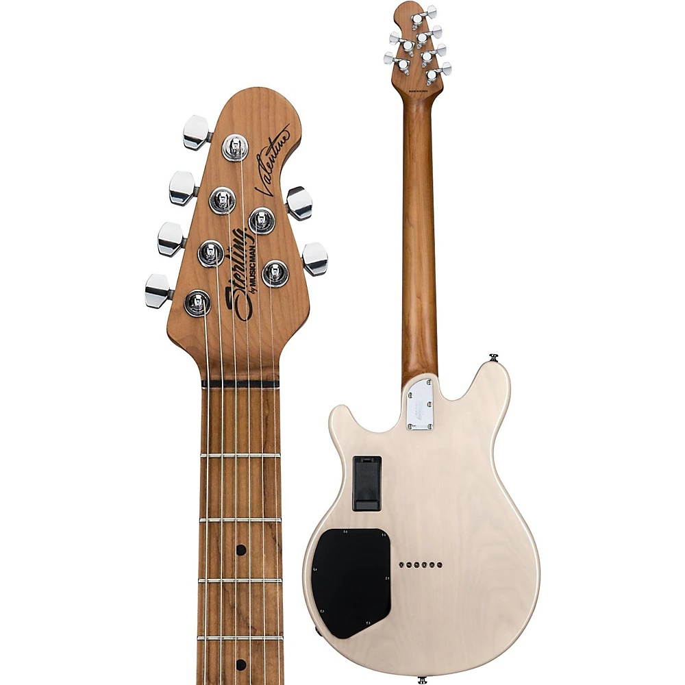 Sterling by Music Man James Valentine Signature Series 6 String Electric Guitar Transparent Buttermilk
