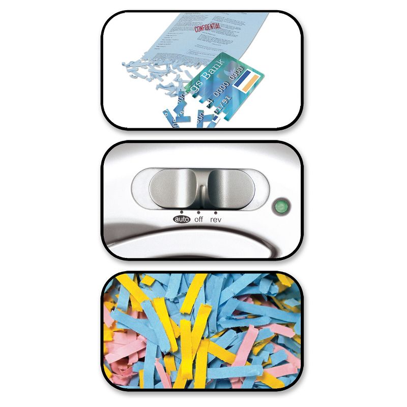 Aurora 4 Folded Sheet Desktop Paper Shredder with Wastebasket Gray - AS420C