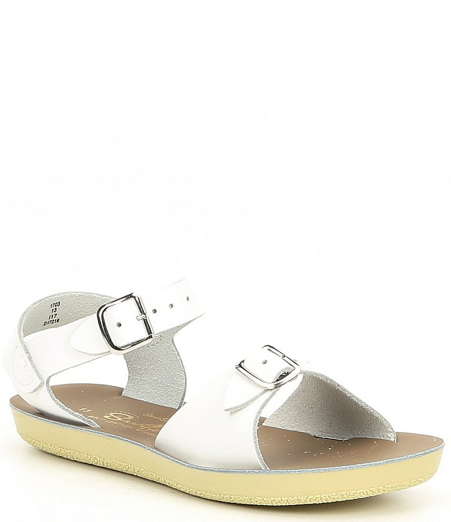 Saltwater Sandals by Hoy Girls' Sun-San Surfer Water Friendly Leather Sandals (Toddler)