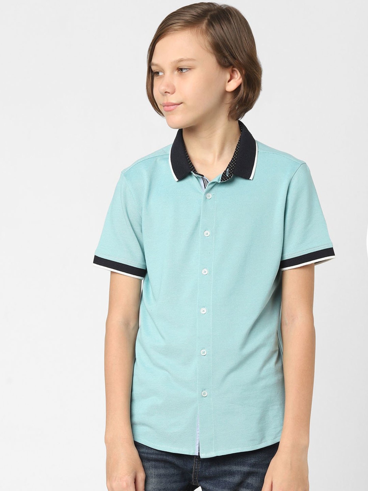 Jack & Jones Junior Blue Solid Shirt