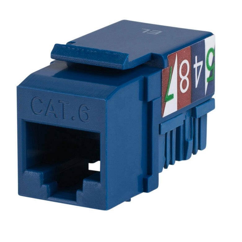 Platinum Tools 726BL-1 Cat 6 110 Keystone Jack - Blue - Each