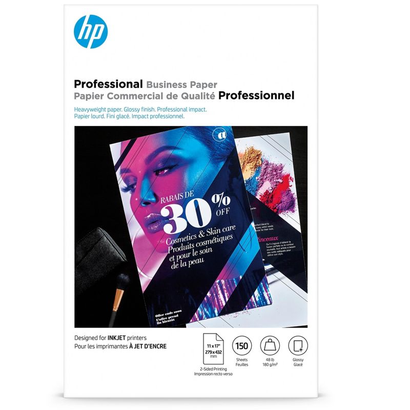 Hp Inkjet Brochure/Flyer Paper 98 Brightness 48lb 11 x 17 White 150 Shts/Pk CG932A