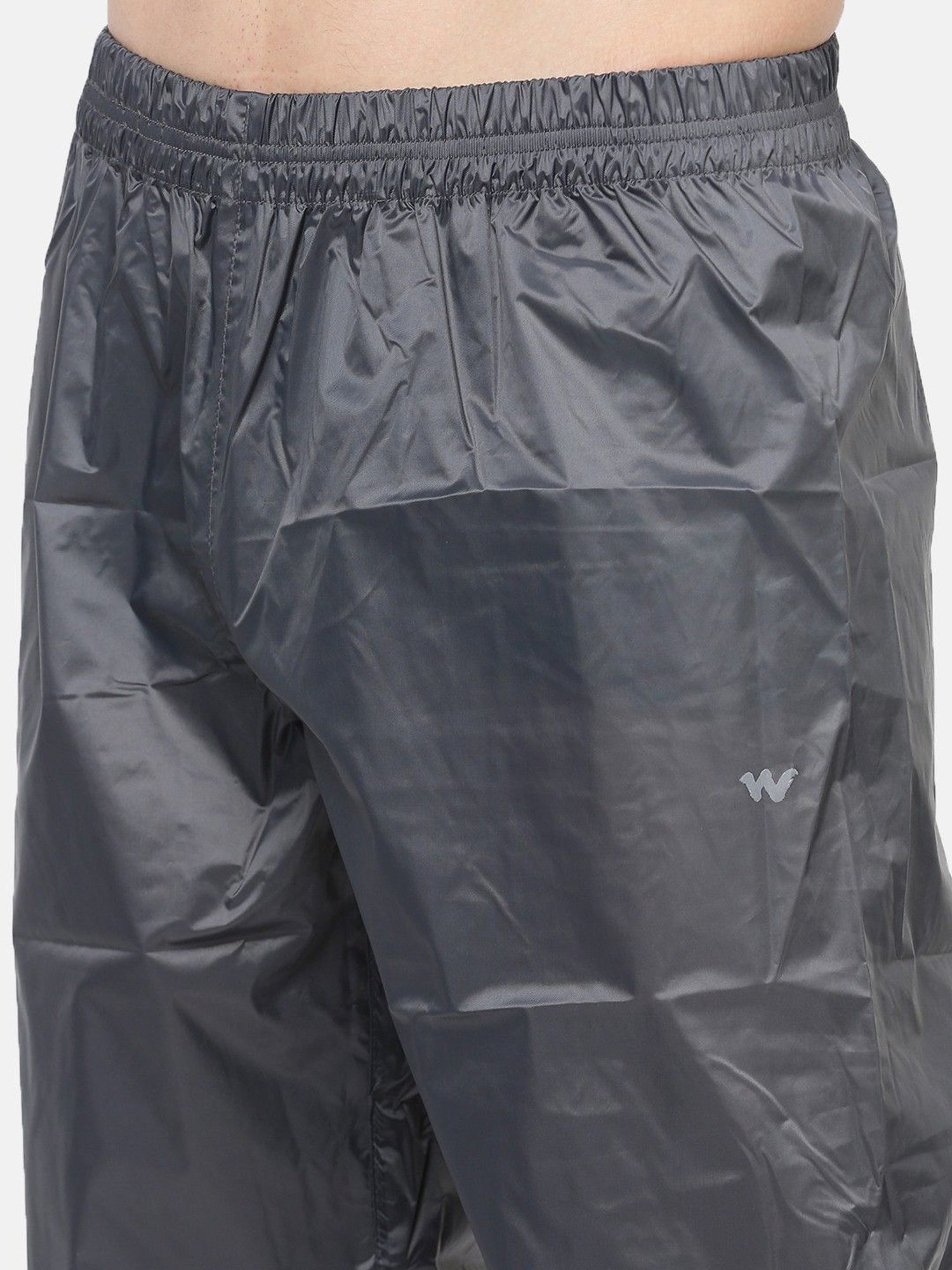 Wildcraft Black & Grey Regular Fit Colour Block Raincoat Set