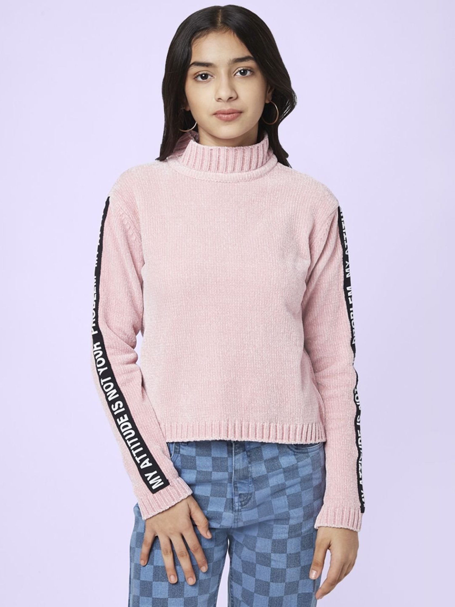 Coolsters by Pantaloons Kids Pink Printed Full Sleeves Sweater