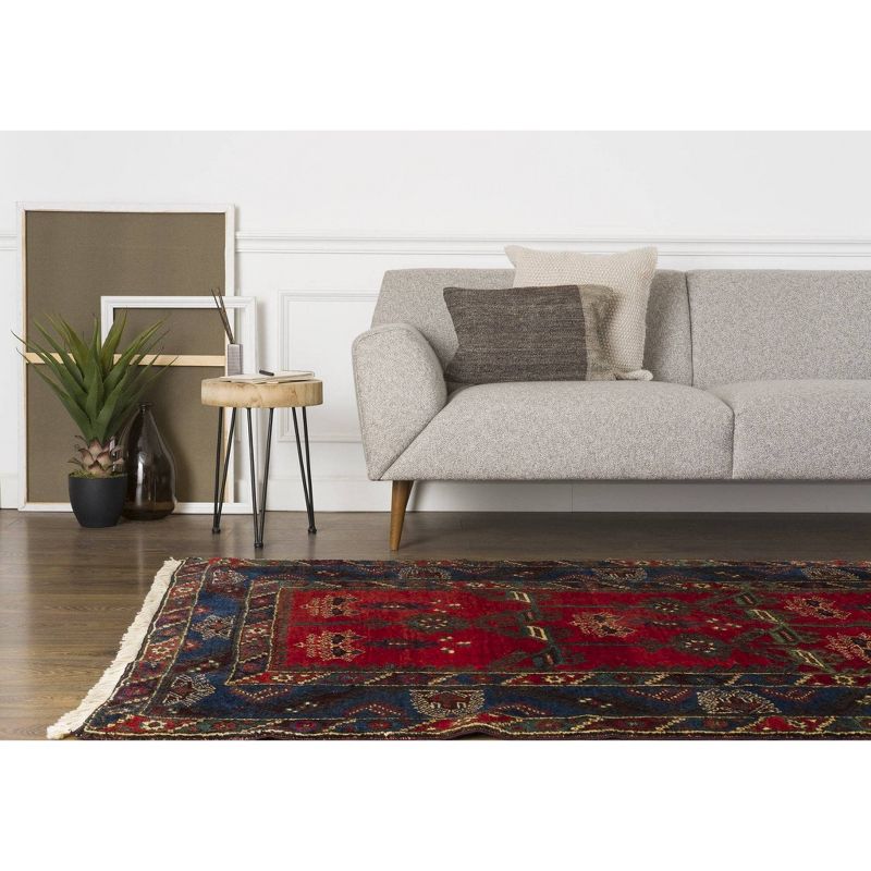 4'11"x7'4" Vintage One-of-a-Kind Iakup Rug Red - Revival Rugs